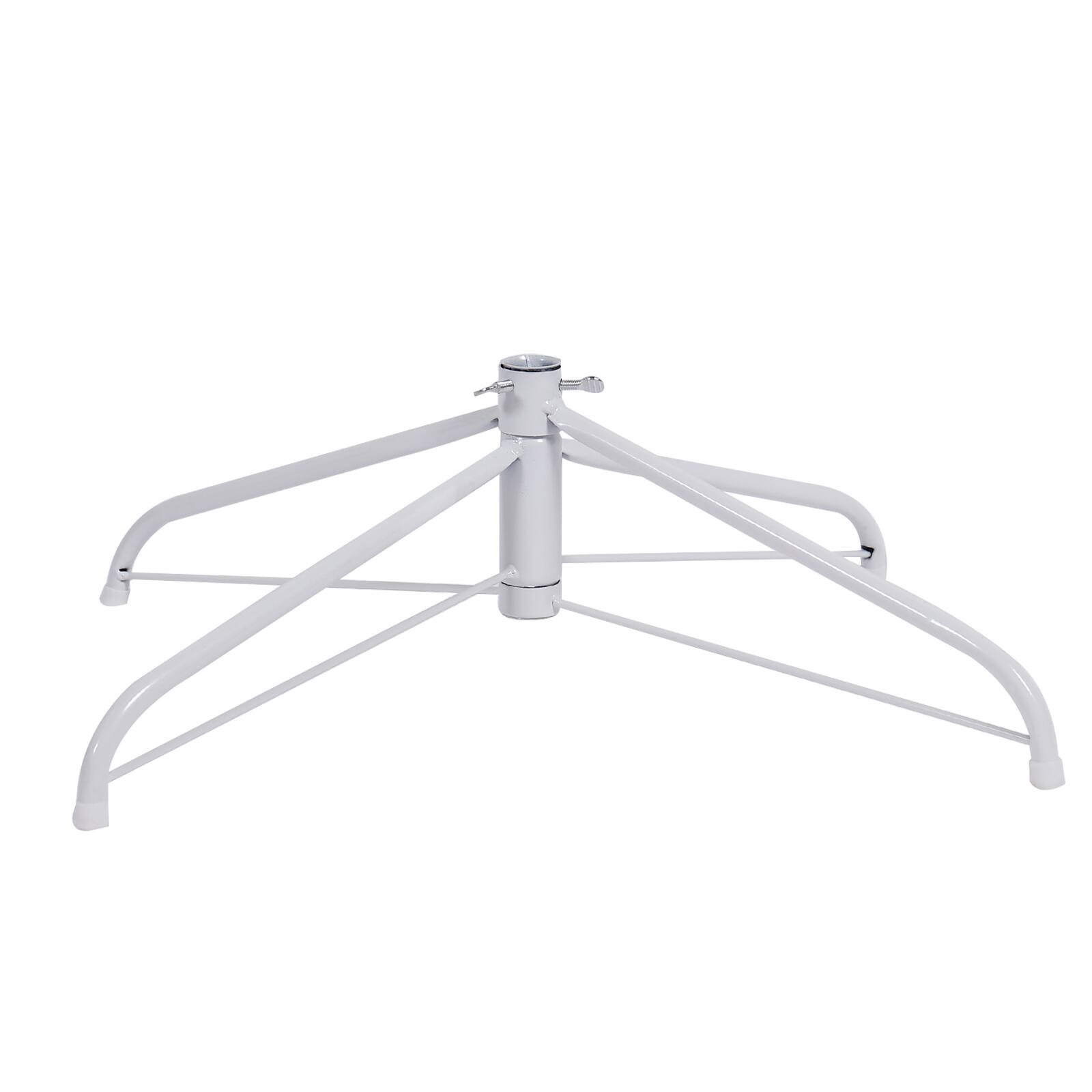 Alt View 1. APRILSOUL - 8FT White Slim Artificial Christmas Tree Includes Foldable Metal Stand​ - White.