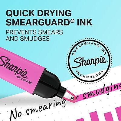 QUICK DRYING SMEARGUARD® INK  
PREVENTS SMEARS AND SMUDGES  

SMEARGUARD® INK  
Sharpie® TECHNOLOGY  

No smearing or smudging