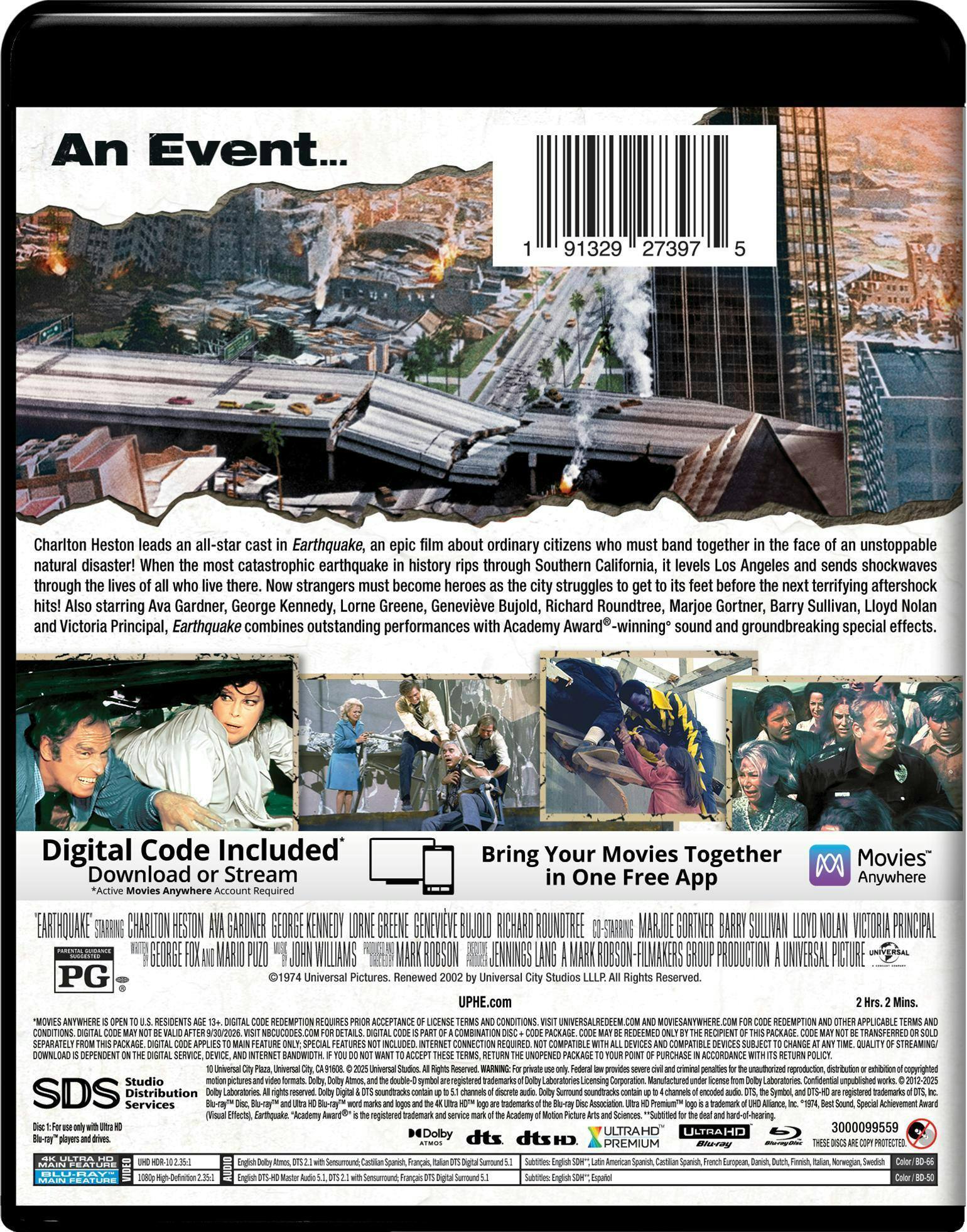 Back. Earthquake   - 4K Blu-Ray.