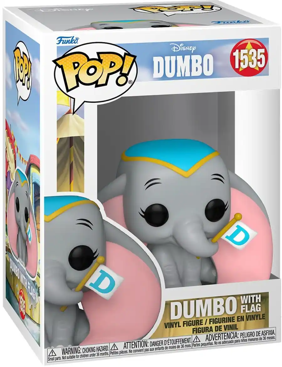 Funko POP! Disney: Dumbo Dumbo with Flag COLLECTIBLES Multicolor ...