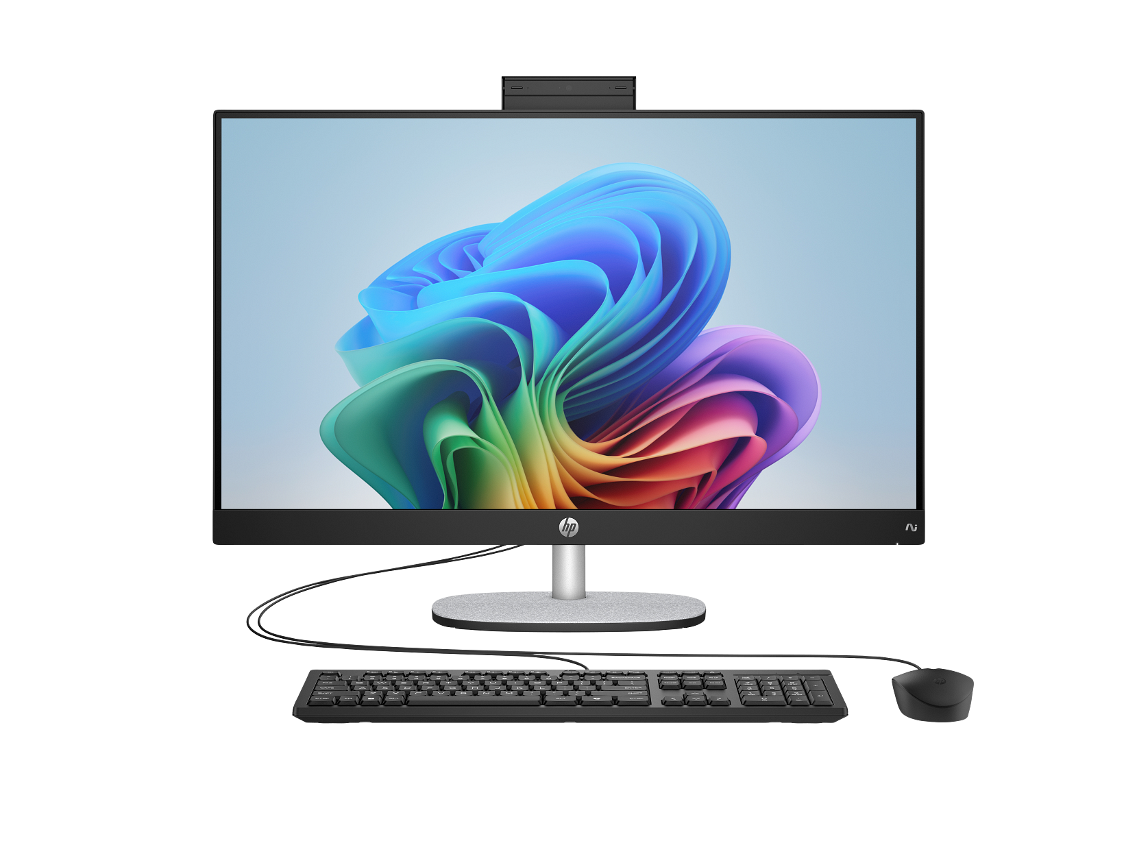 HP - Essential All-in-One Computer 27" FHD AMD Ryzen AI 7, 16 GB;512 GB SSD - Jet black