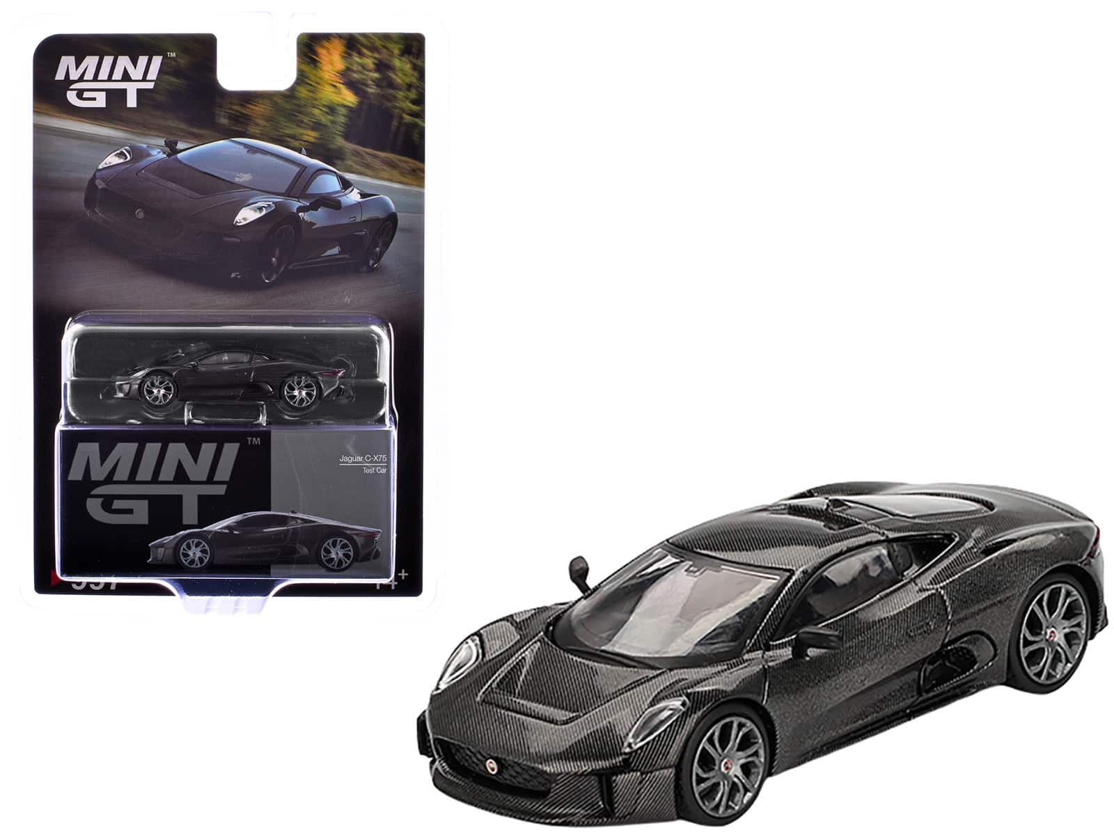 "True Scale Miniatures - Jaguar C-X75 ""Test Car"" Black Carbon Limited Edition 1/64 Diecast Model Car by Mini GT" price history on PriceWatchPro