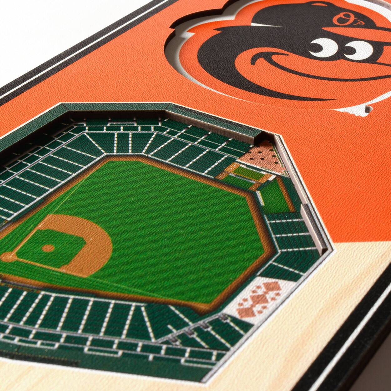 Alt View 1. YouTheFan - Baltimore Orioles 6'' x 19'' 3D StadiumView Banner - Multicolor.