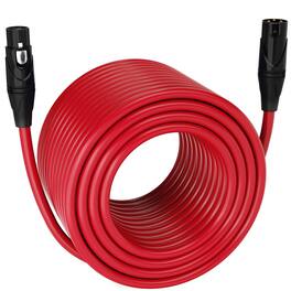 Lyxpro - 300 ft Balanced XLR Cable, Male to Female, 3 Pin Microphone Cable - Red
