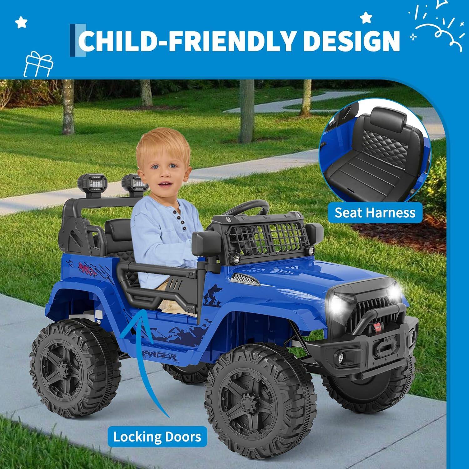 CHILD-FRIENDLY DESIGN  
Seat Harness  
Locking Doors