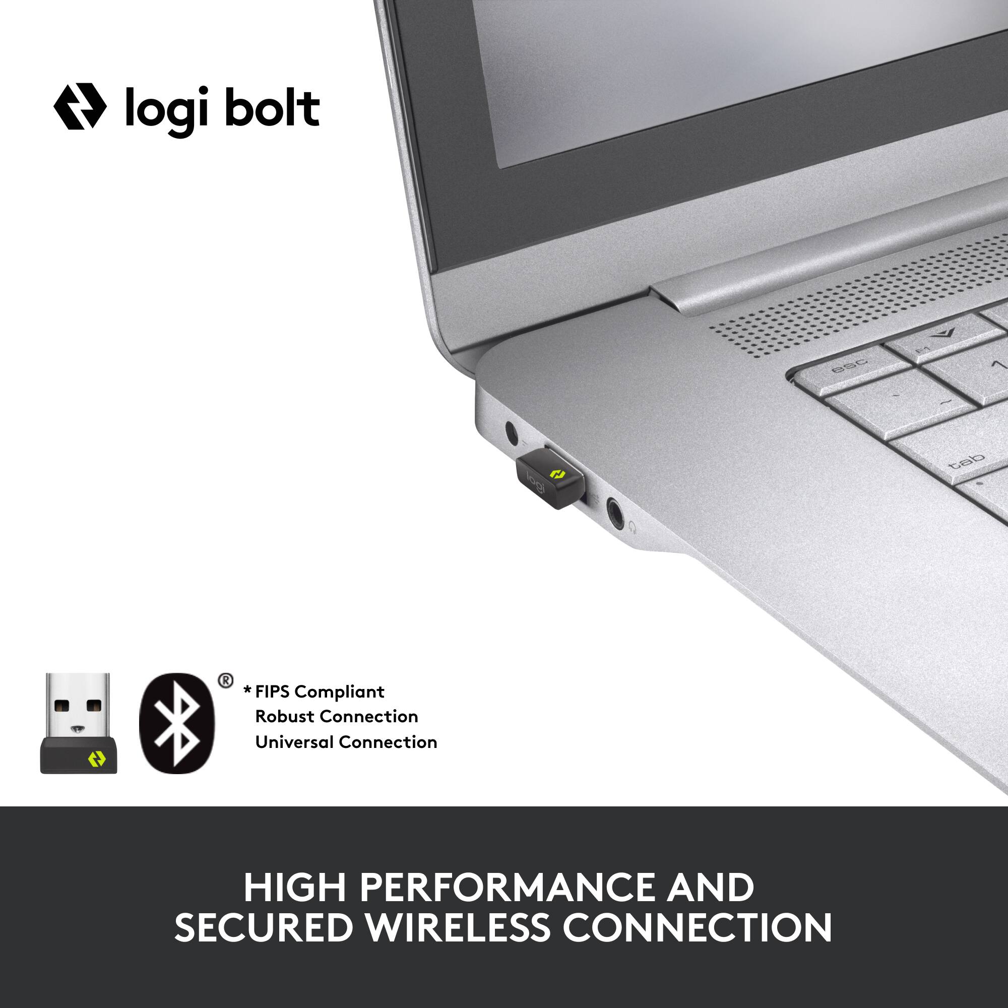 logi bolt

* FIPS Compliant
* Robust Connection
* Universal Connection

HIGH PERFORMANCE AND SECURED WIRELESS CONNECTION