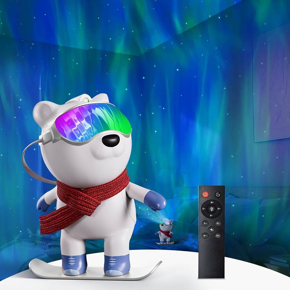 Front. ACJPR - Galaxy Light Aurora Projector, LED Northern Lights Night Light with Remote and Timer, Adjustable Projection for Rooms.