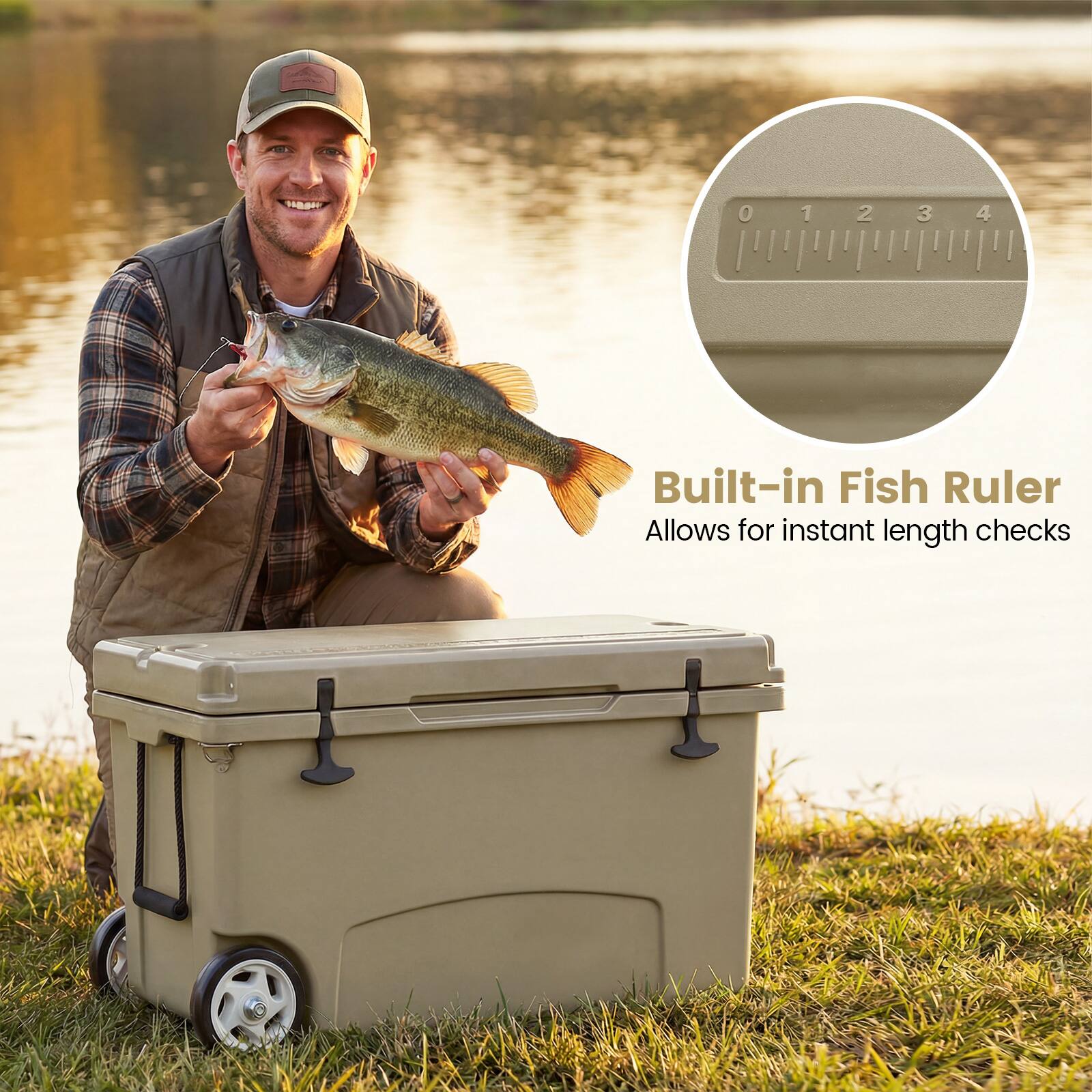 0 01234 1 2 3 4 Built-in Fish Ruler Allows for instant length checks

Built-in Fish Ruler
Allows for instant length checks