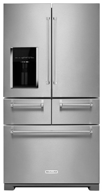 KitchenAid - 25.8 Cu. Ft. 5-Door French Door Refrigerator - Stainless steel - Front_Standard