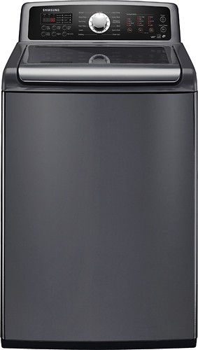  Samsung - 4.8 Cu. Ft. 13-Cycle High-Efficiency Top-Loading Washer - Platinum