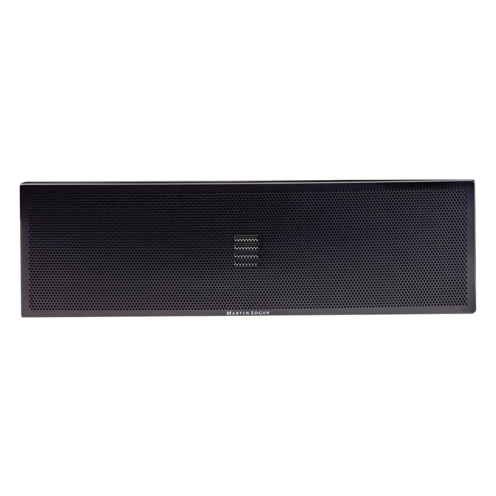 Front. MartinLogan - Motion 3-1/2" 65-Watt Passive 2-Way Center-Channel Speaker - Gloss black.