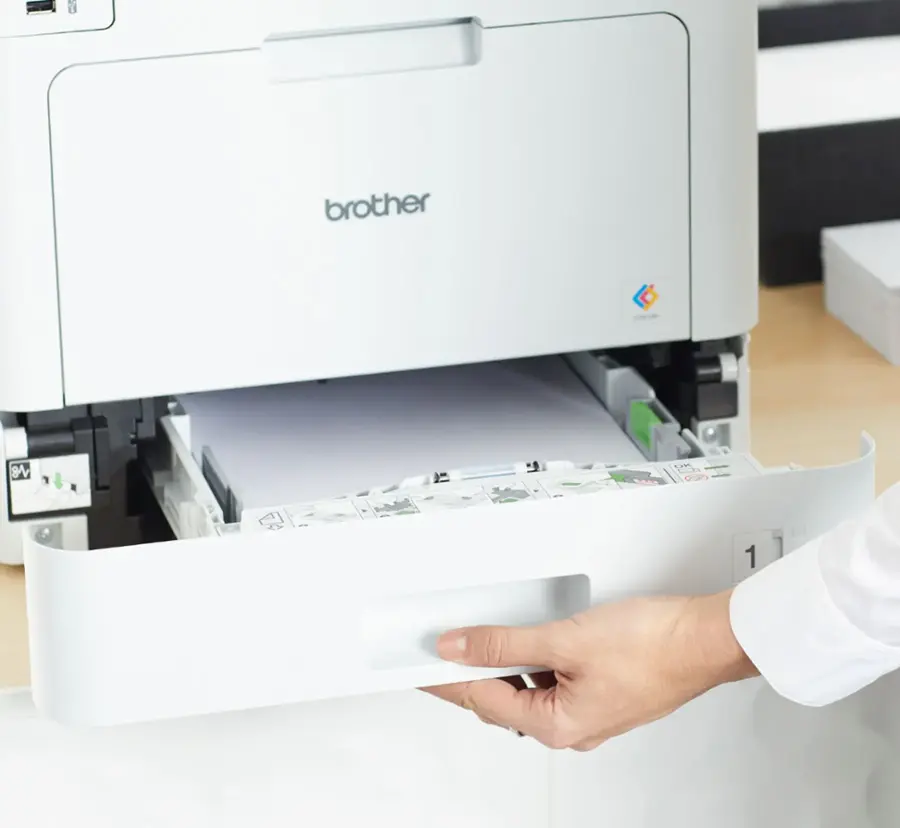 Alt View 17. Brother - MFC-L8900CDW Wireless Color All-in-One Laser Printer - White.