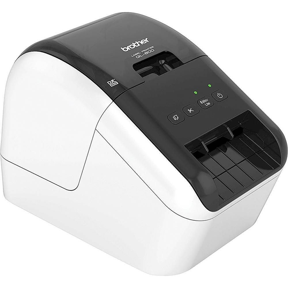 Angle View: Brother QL-800 High-Speed Professional Label Printer, Black & Red Printing
