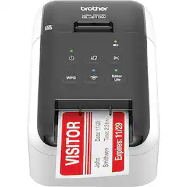Brother - QL-810W Ultra-Fast Label Printer with Wireless Networking - White/Black
