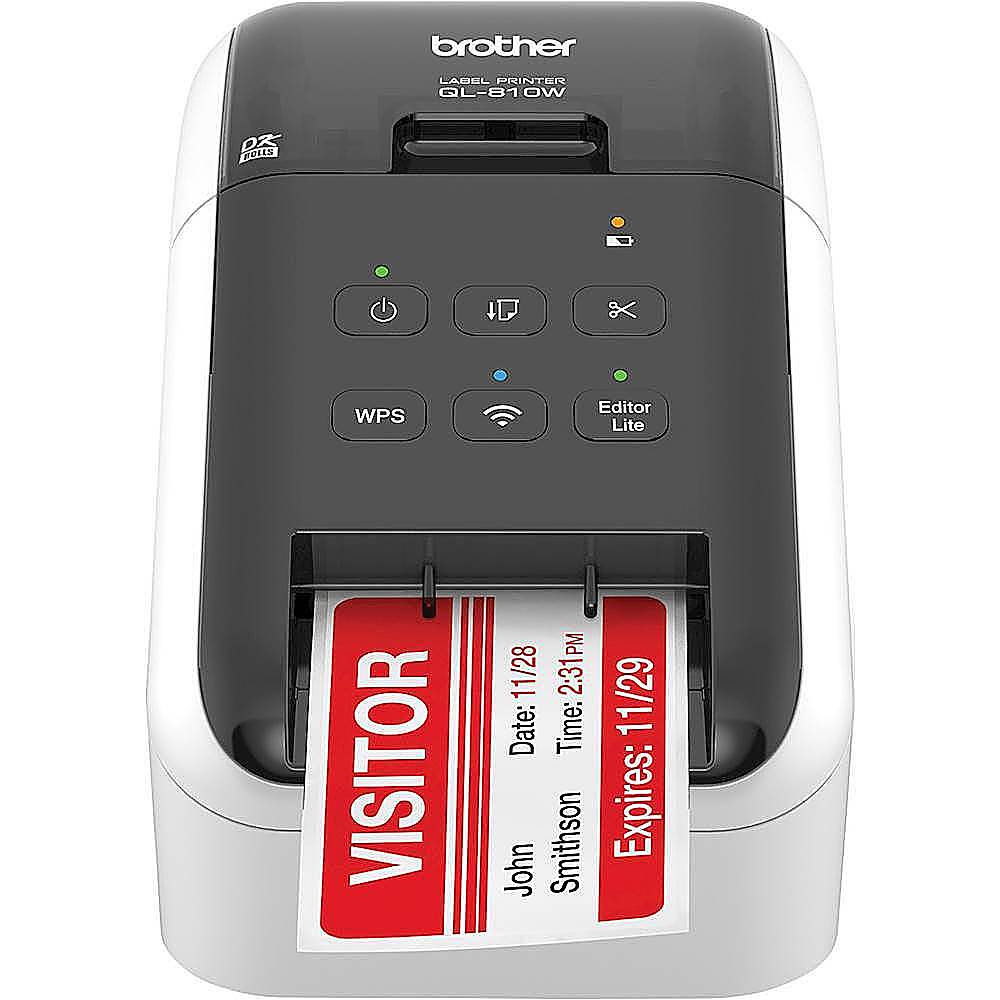 Brother - QL-810W Ultra-Fast Label Printer with Wireless Networking - White/Black