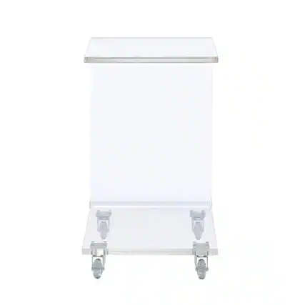 Front. Picket House Furnishings - Peek Acrylic Snack Table - Clear.