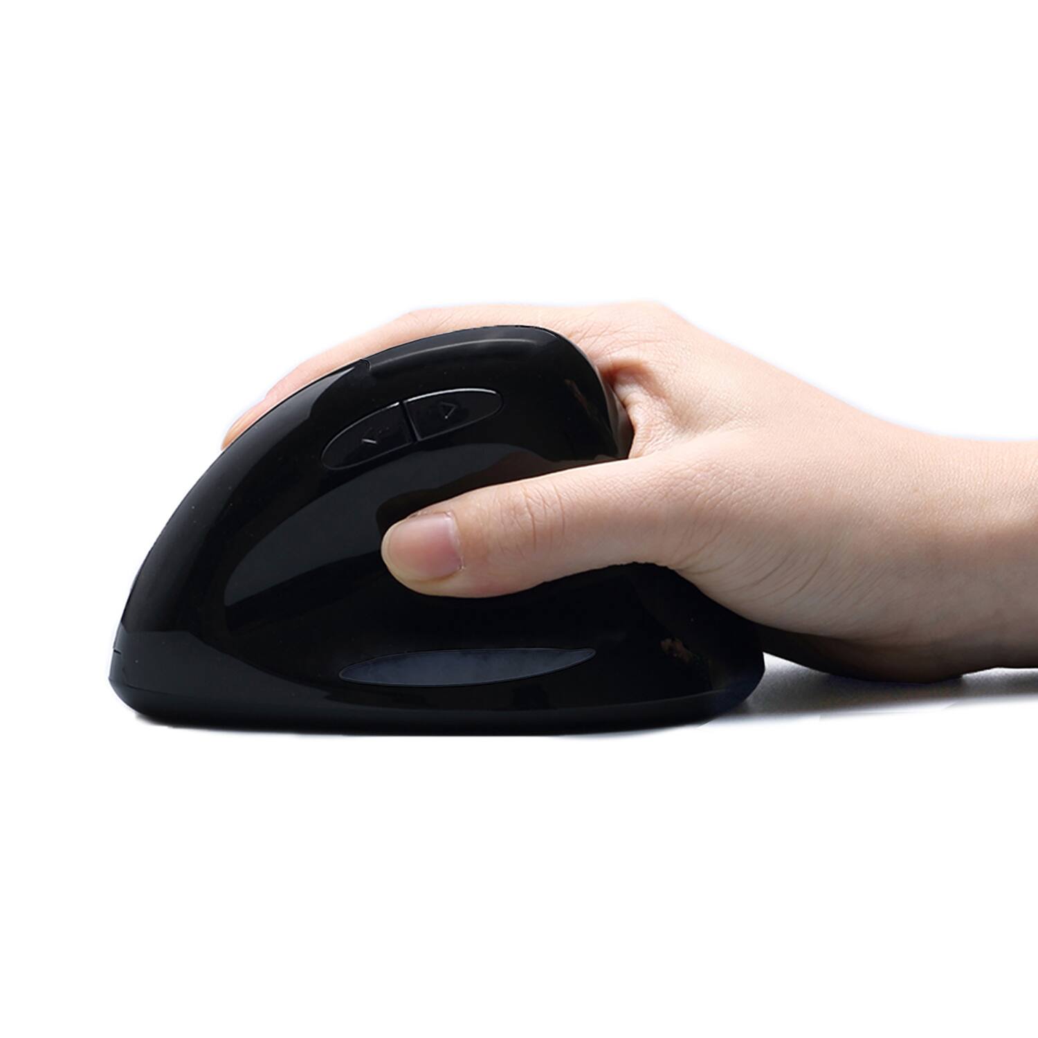 Angle. Adesso - iMouse E30 Wireless Vertical Ergonomic Mouse, 6 Buttons, 4800 DPI, for PC - Black.