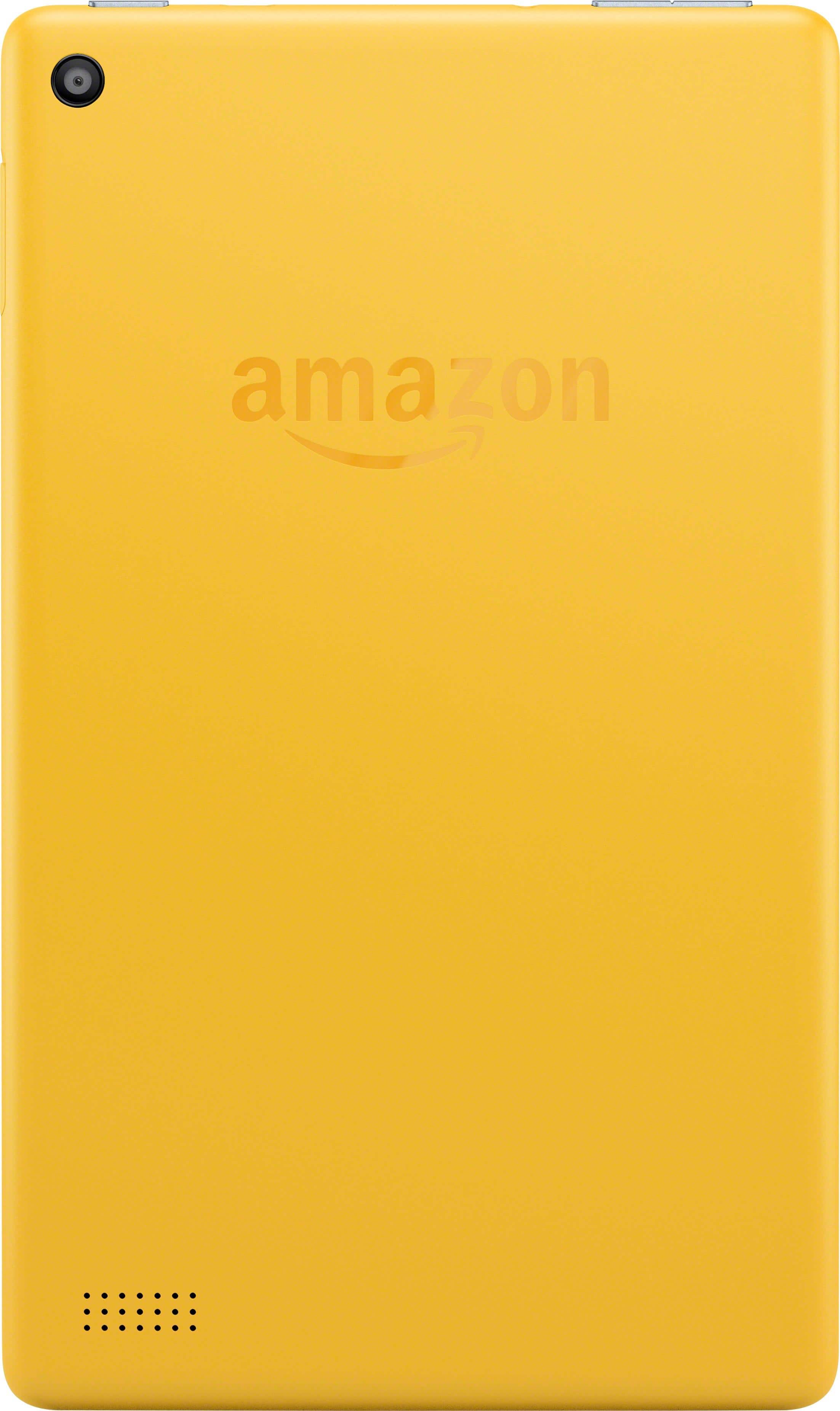 Back. Amazon - Fire - 7" - Tablet - 8GB 7th Generation, 2017 Release - Canary Yellow.