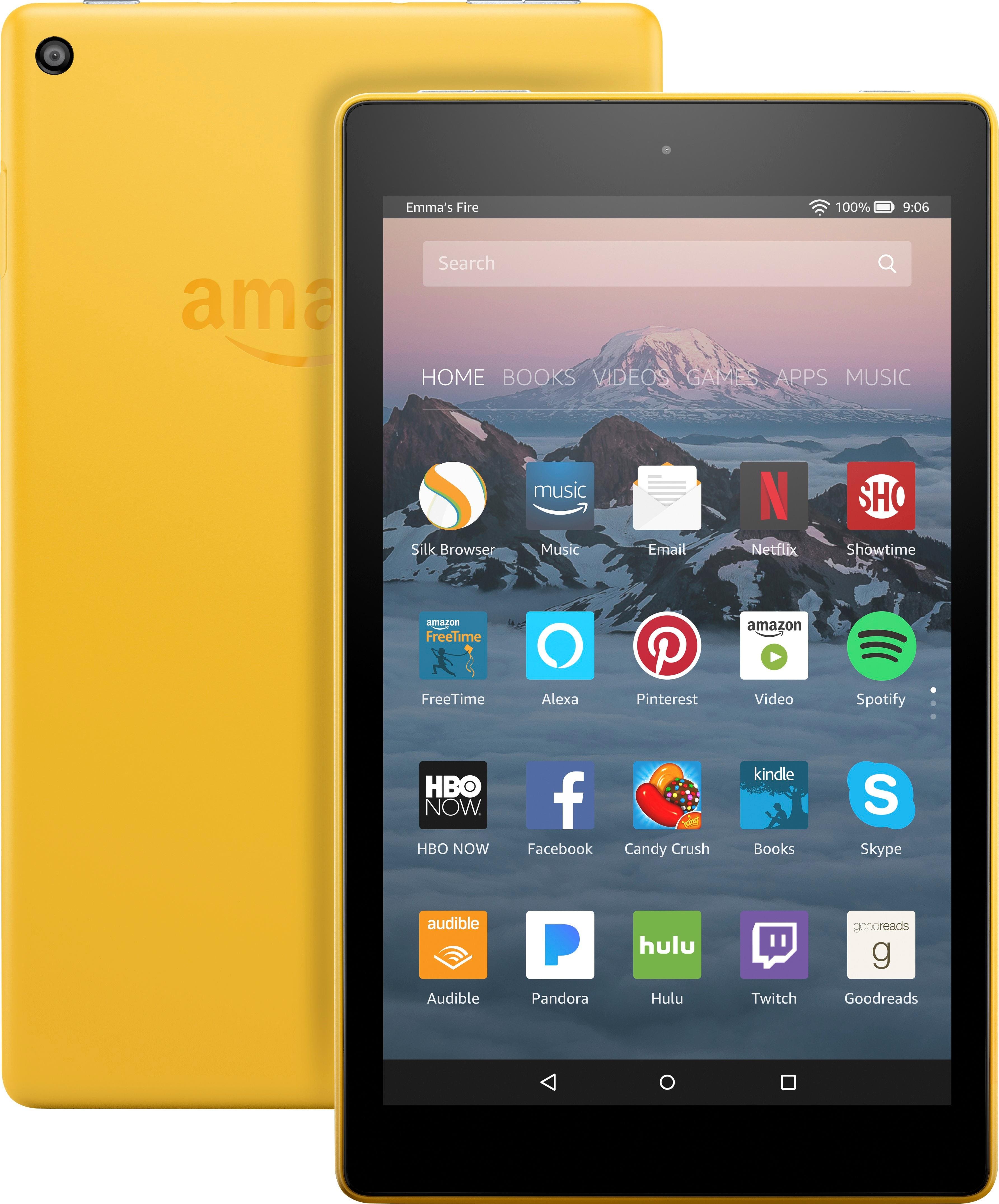Amazon - Fire HD 8 - 8" - Tablet - 16GB 7th Generation, 2017 Release - Canary Yellow - Larger Front