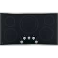 GE - 36 in. Wide 5 Element Built-In Electric Cooktop with Power Boil and Dual-Ring Element - Stainless Steel