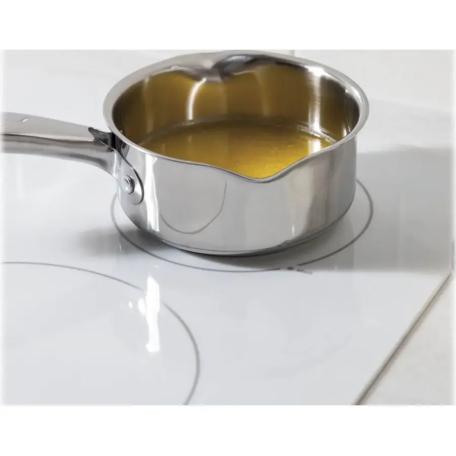Alt View 16. GE - 36" Built-In Electric Cooktop - White.