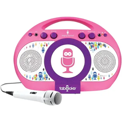 Front. Singing Machine - Tabeoke Portable Bluetooth Karaoke System - Pink/Purple.