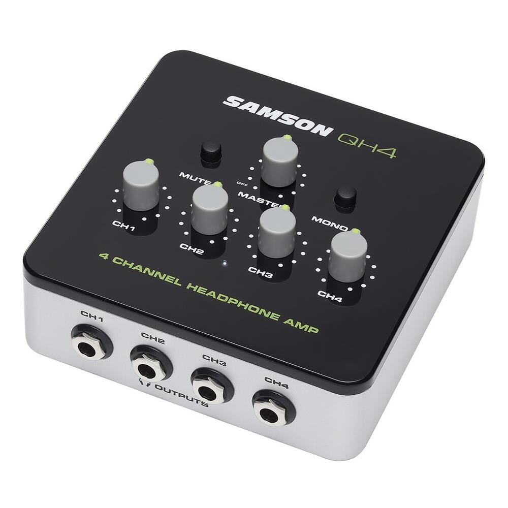 Alt View 11. Samson - 4-Channel Headphone Amplifier - Black.