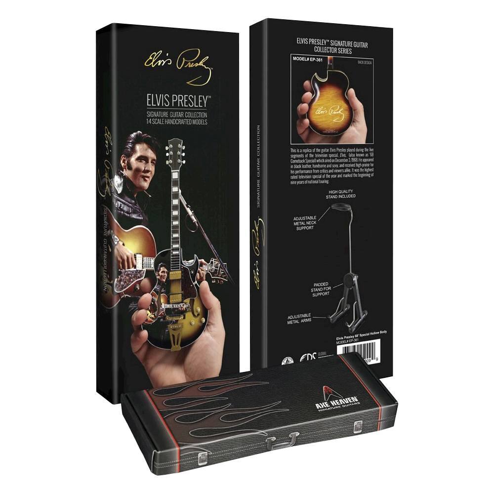 Alt View 11. Axe Heaven - Elvis Presley 68’ Special Hollow Body Mini Guitar.