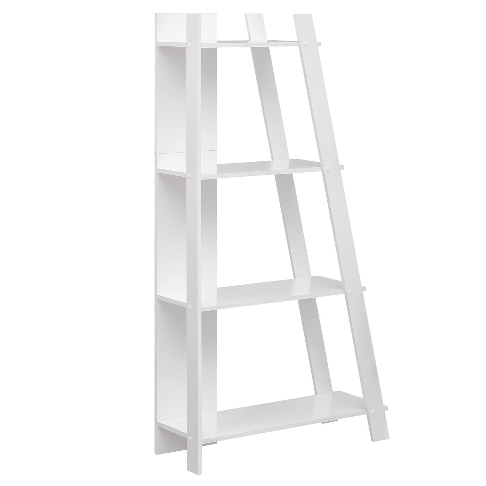 Alt View 8. Gymax - Gymax 4-Tier Modern Bookshelf Wooden Vertical Display Book Shelf for Small Space White - White.