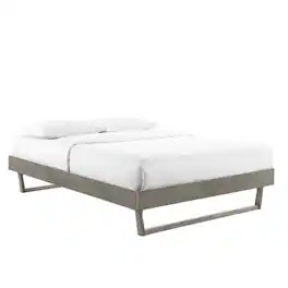 Modway - Billie Wood King Platform Bed Frame - Gray