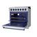 Alt View 3. Thor Kitchen - Gordon Ramsay Series by Thor Kitchen 6.0 Cu. Ft Freestanding Gas Range with Navy Blue Hardware - Stainless Steel.