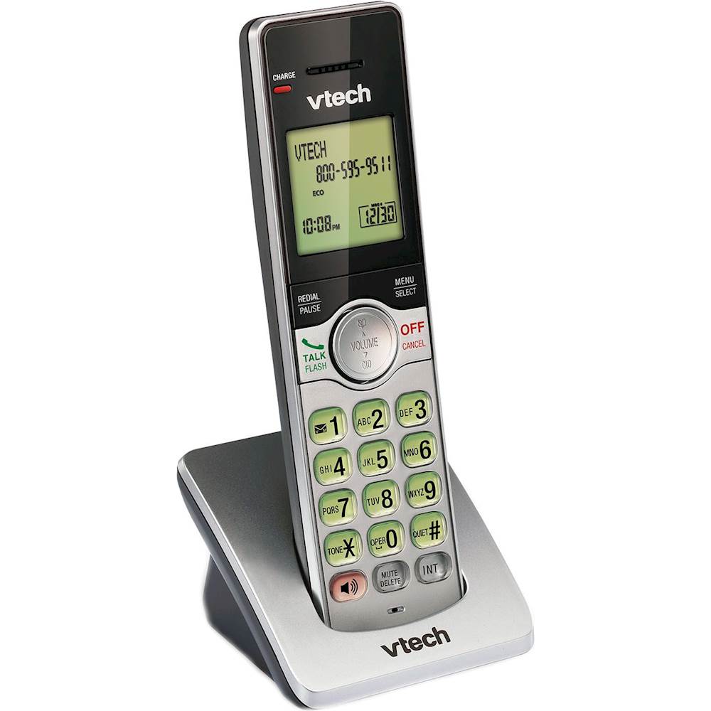 Angle View: VTech - CS6909 DECT 6.0 Cordless Expansion Handset for Expandable Phone System