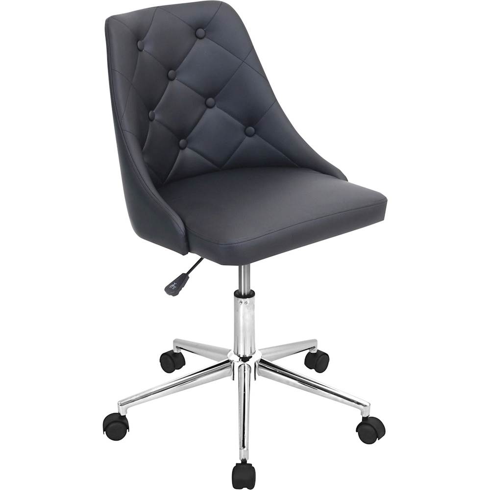 Angle View: LumiSource - Marche Chrome Office Chair - Black