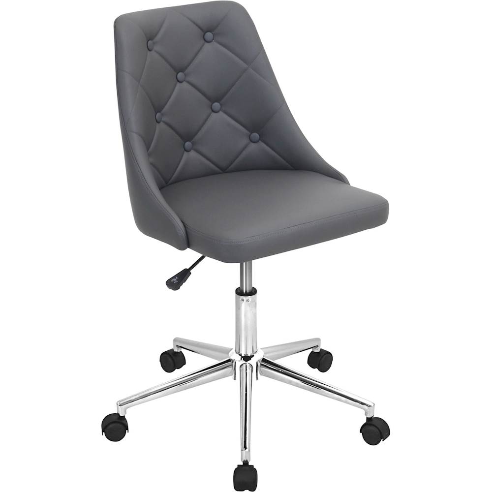Angle View: LumiSource - Marche Chrome Office Chair - Gray
