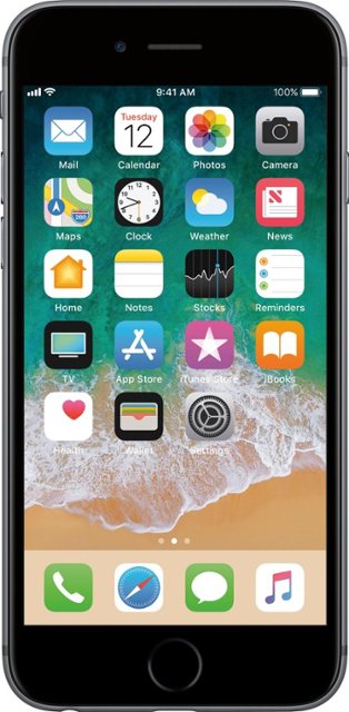 Front Zoom. Apple - Pre-Owned iPhone 6s 4G LTE with 16GB Cell Phone (Unlocked) - Space Gray.