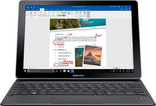 Samsung - Galaxy Book - 12" - 256GB - With keyboard - Silver - Larger Front