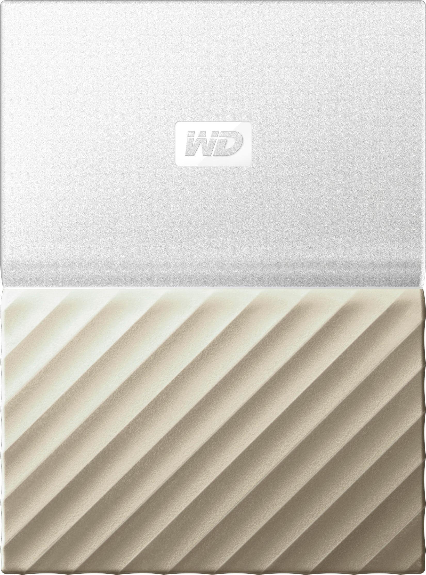 WD - My Passport Ultra 3TB External USB 3.0 Portable Hard Drive - White-gold - Larger Front