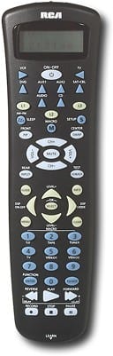 Front Standard. RCA - 8-Function Universal Learning Remote w/LCD Panel.