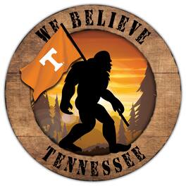 Fan Creations - Tennessee Volunteers 12'' We Believe Bigfoot Circle Sign - Multicolor