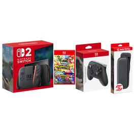 Switch 2 Console with Super Mario Party Jamboree, Pro Controller and Protective Case Bundle