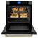 Alt View 1. ZLINE - 30" Autograph Edition Single Wall Oven with Self Clean and True Convection in Black Stainless Steel and Champagne Bronze - Black Stainless Steel.
