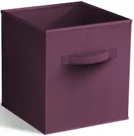 Sorbus - Fabric Storage Cube, 11-Inch Foldable Storage Bin with Handle for Closet, Pantry, Cubbies, Toys & Bath (1-Piece) - Purple