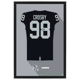 Sporticulture - Maxx Crosby Las Vegas Raiders 27" x 39" Framed Jersey Print - Black