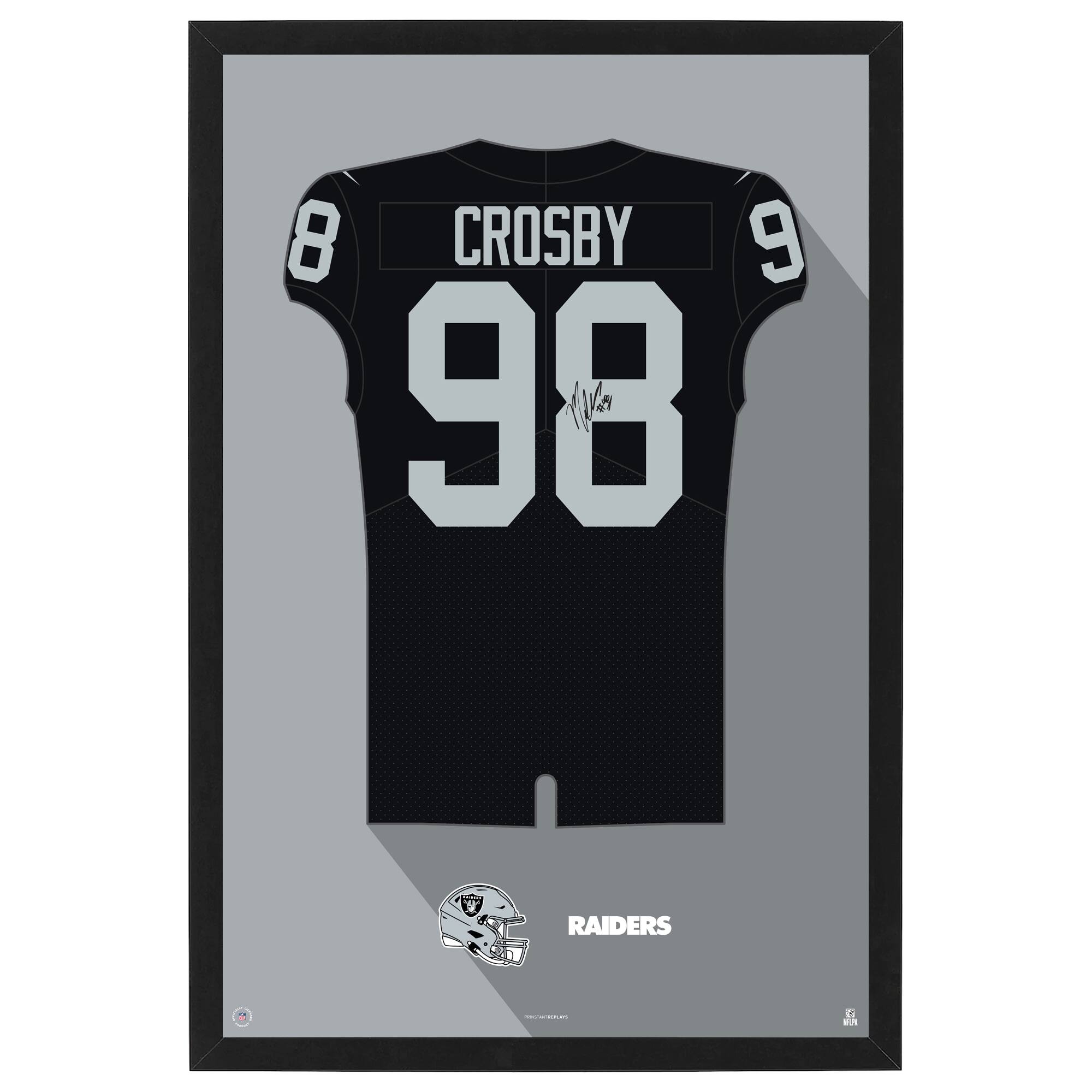 Maxx Crosby Las Vegas Raiders 14" x 20" Framed Jersey Print