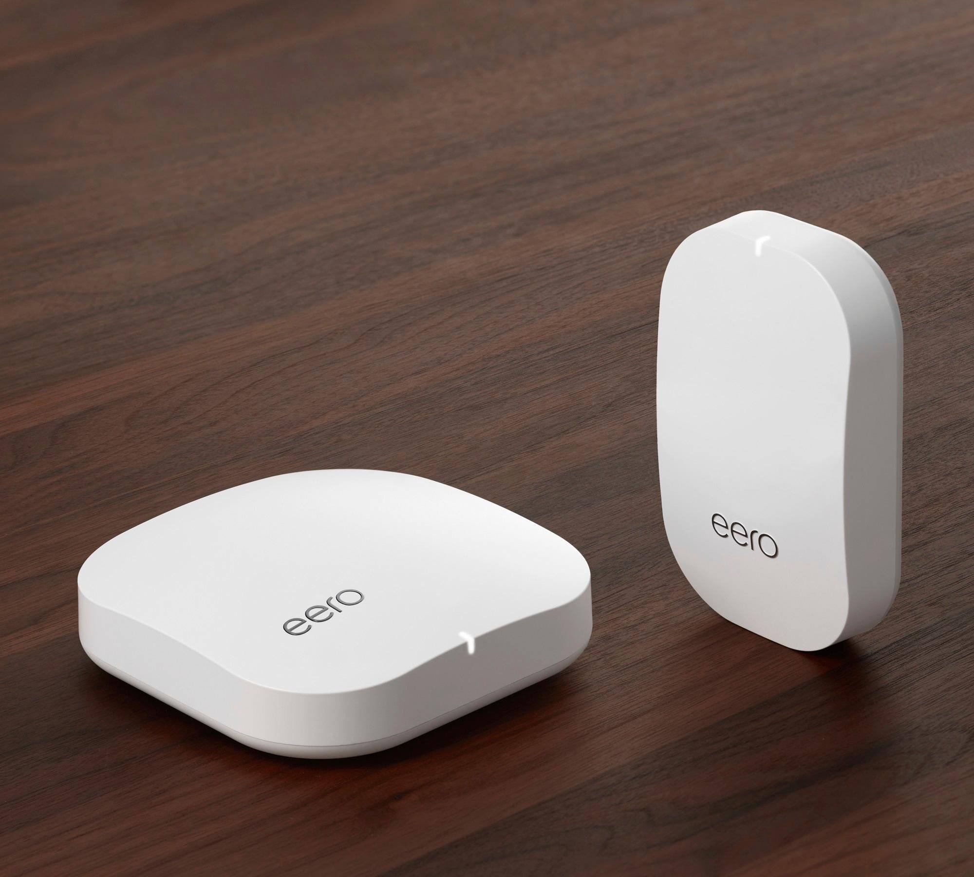 Alt View 17. eero - Mesh WiFi System (1 eero + 1 eero Beacon), 2nd Generation - White.