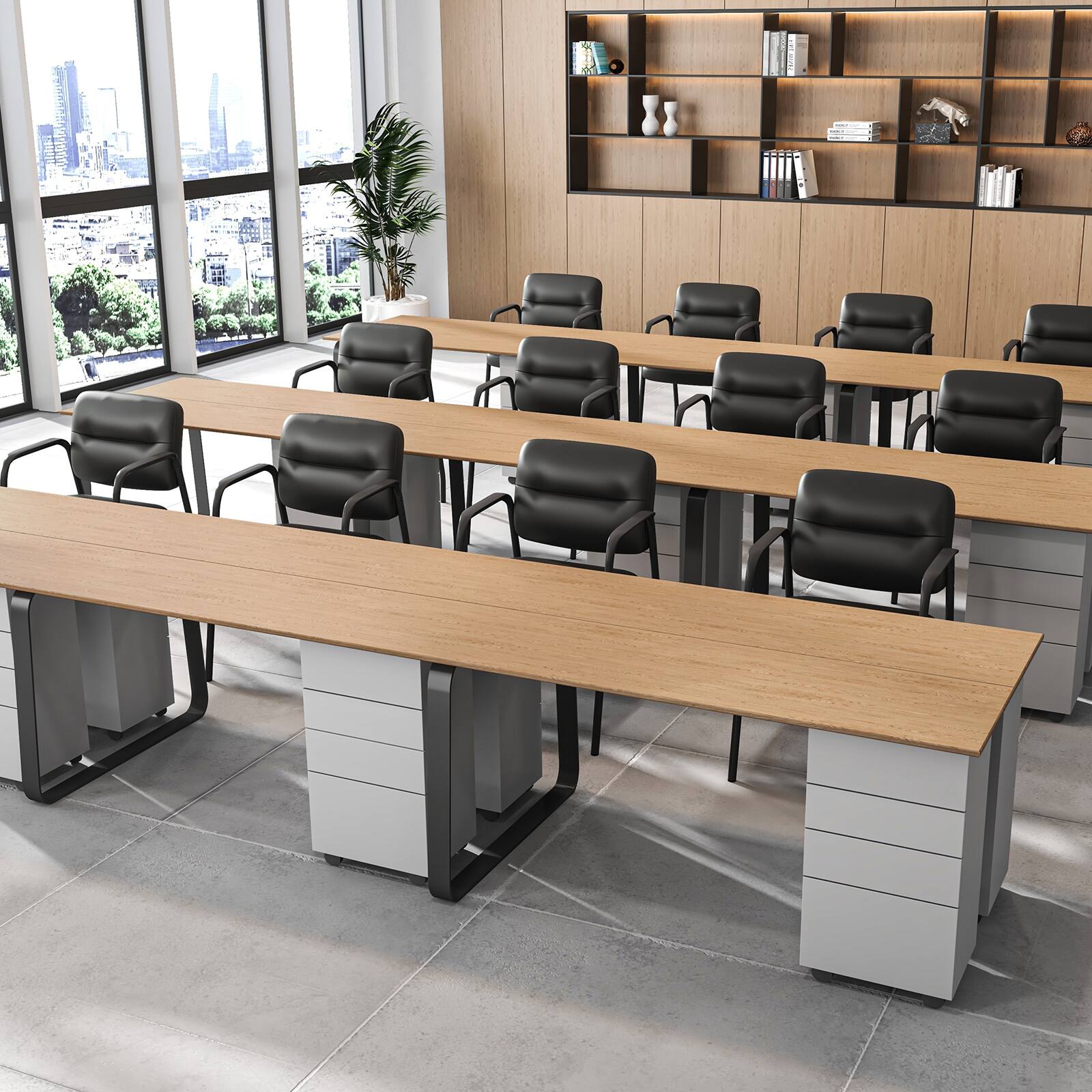 Alt View 8. Ecooso - Waiting Room Guest Chair Set of 2 Upholstered Reception Chairs with Mixed PU Leather and Integrated Armrests - Black.