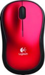 Front Zoom. Logitech - M185 Wireless Mouse - Red.