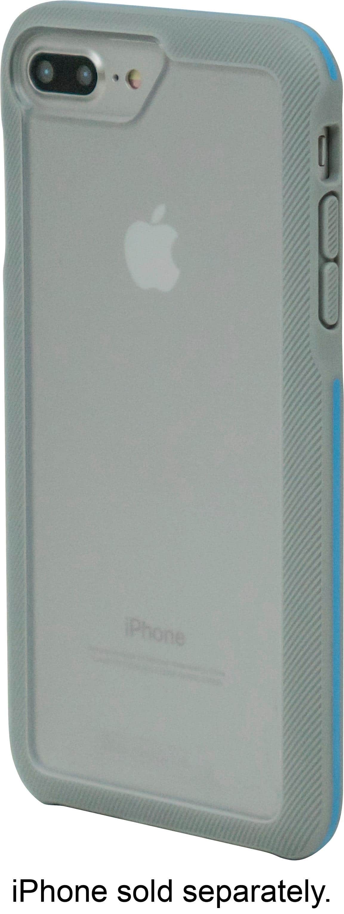 BodyGuardz - Trainr Case for Apple iPhone 7 Plus and iPhone 6s Plus - Gray/Blue - Larger Front