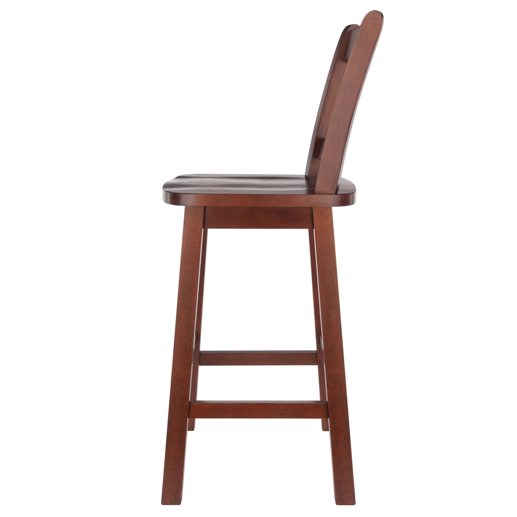 Alt View 3. Winsome Wood - Fina Swivel Seat Counter Stool - Walnut.