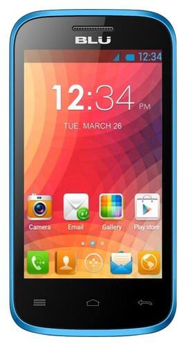 Front Standard. Blu - Dash Jr 4.0 Cell Phone (Unlocked) - Blue.